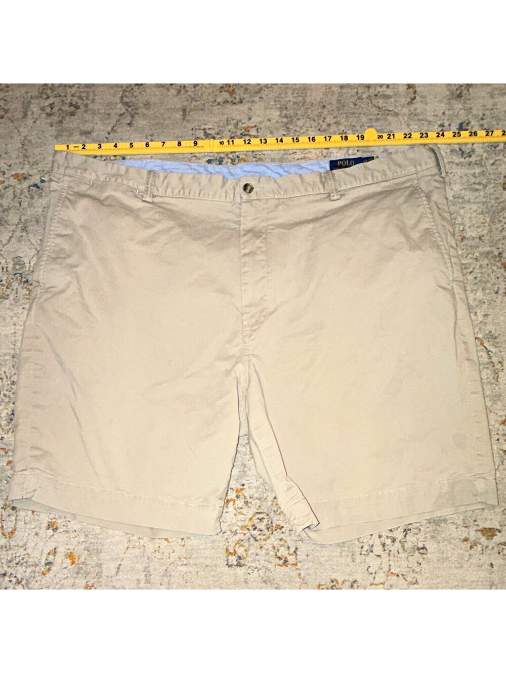Polo Ralph Lauren Men’s Polo Chino Beige Stretch Shorts Classic Fit Flat A292